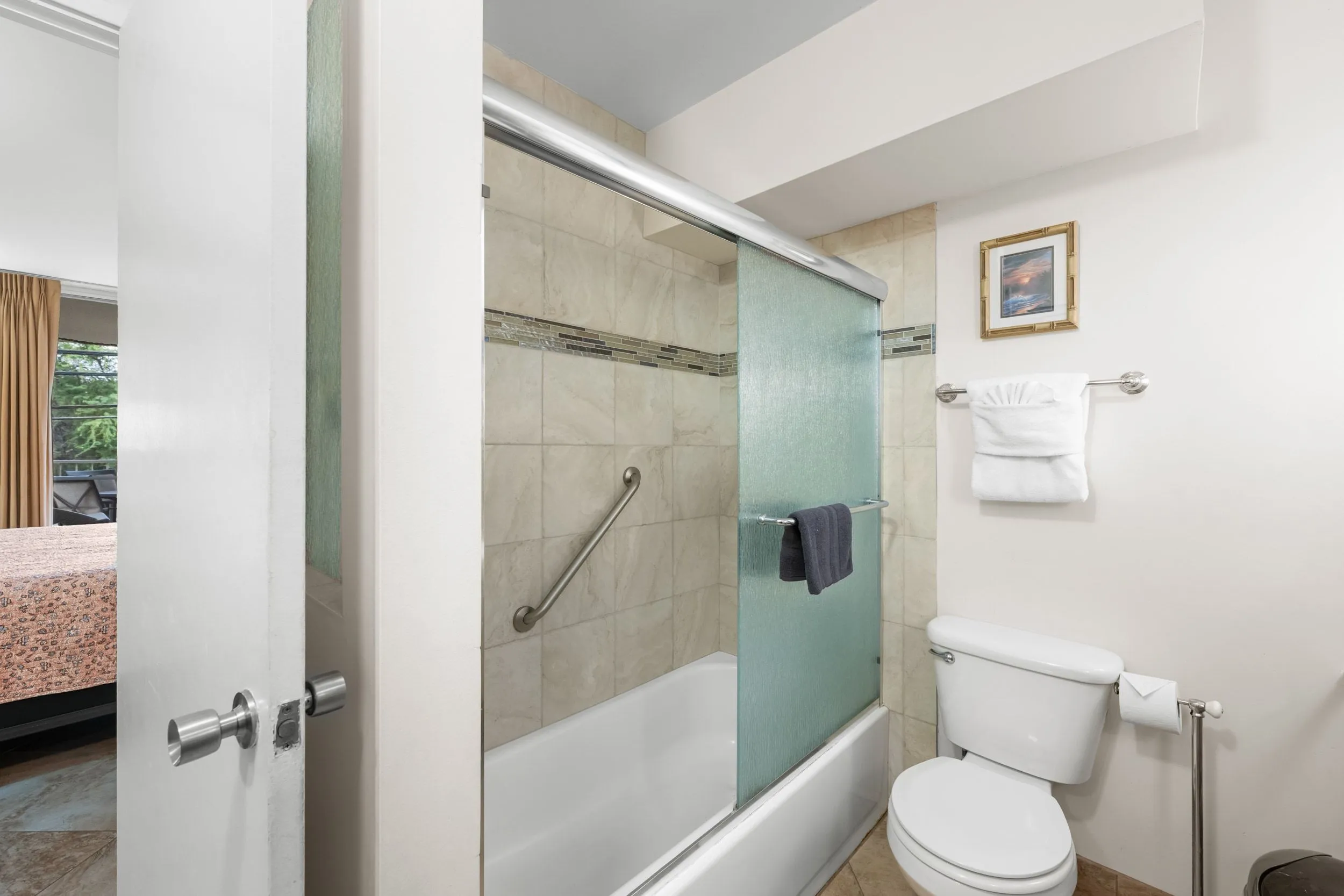 Second bathroom with a shower tub